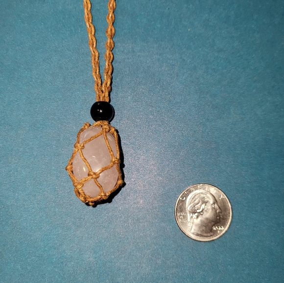 Healing Cage Necklace with Natural Stone. - Picture 4 of 5